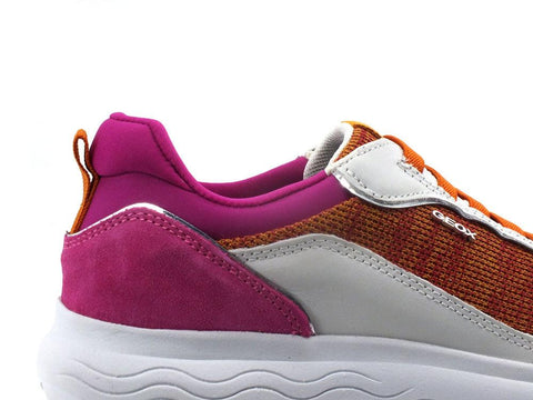 GEOX Sneaker Running Knitted Spherica Arancio Fuxia - Sandrini Calzature e Abbigliamento