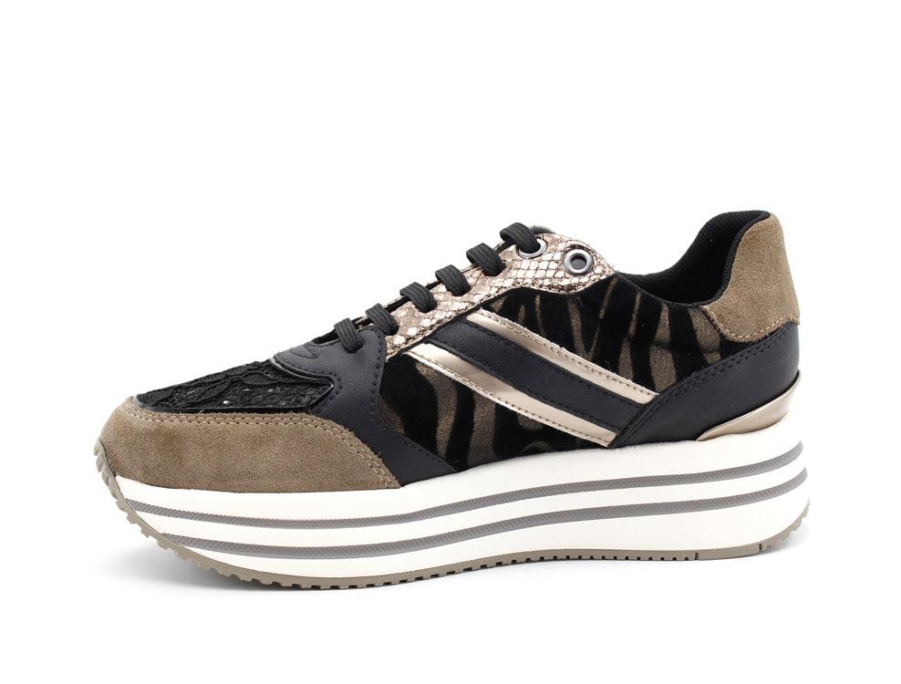 GEOX Sneaker Running Platform Dark Beige D16QHB022FPC5005 - Sandrini Calzature e Abbigliamento