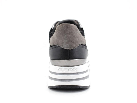 GEOX Sneaker Running Platform Zebra Dark Grey D16QHB022FPC9002 - Sandrini Calzature e Abbigliamento