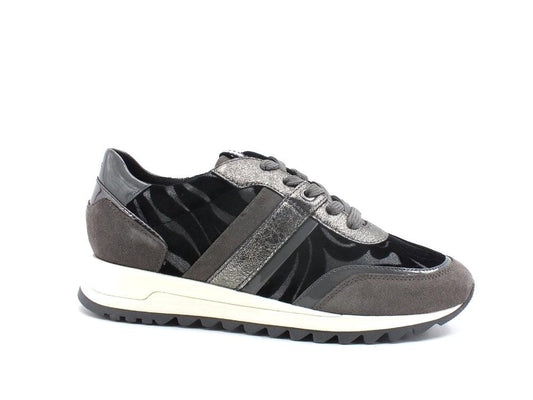GEOX Sneaker Running Suede Velvet Dark Grey D16AQA022FPC9002 - Sandrini Calzature e Abbigliamento