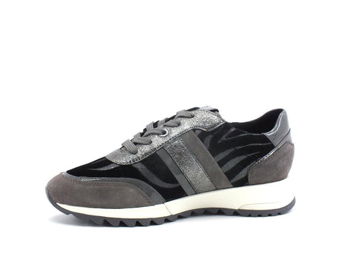 GEOX Sneaker Running Suede Velvet Dark Grey D16AQA022FPC9002 - Sandrini Calzature e Abbigliamento