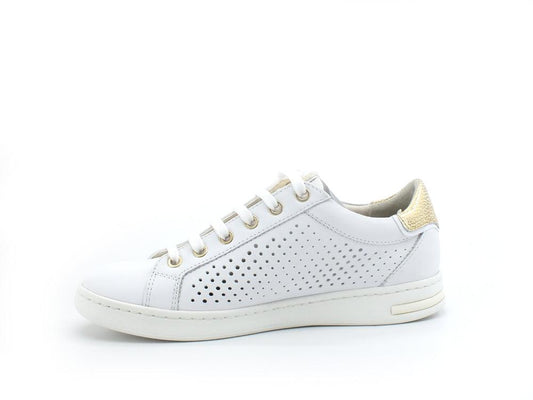 GEOX Sneaker Traforata Jaysen White Gold Bianco - Sandrini Calzature e Abbigliamento