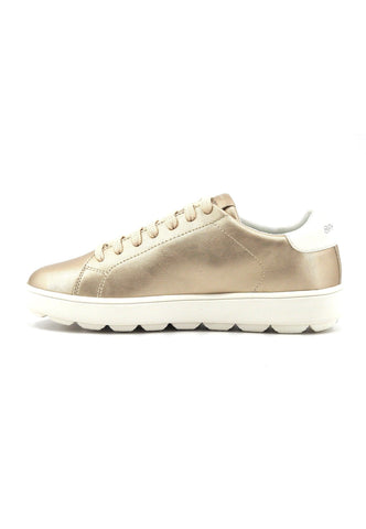 GEOX Spherica Ecub Sneaker Donna Gold Optic White D45WEA0NFBCC2L1R - Sandrini Calzature e Abbigliamento