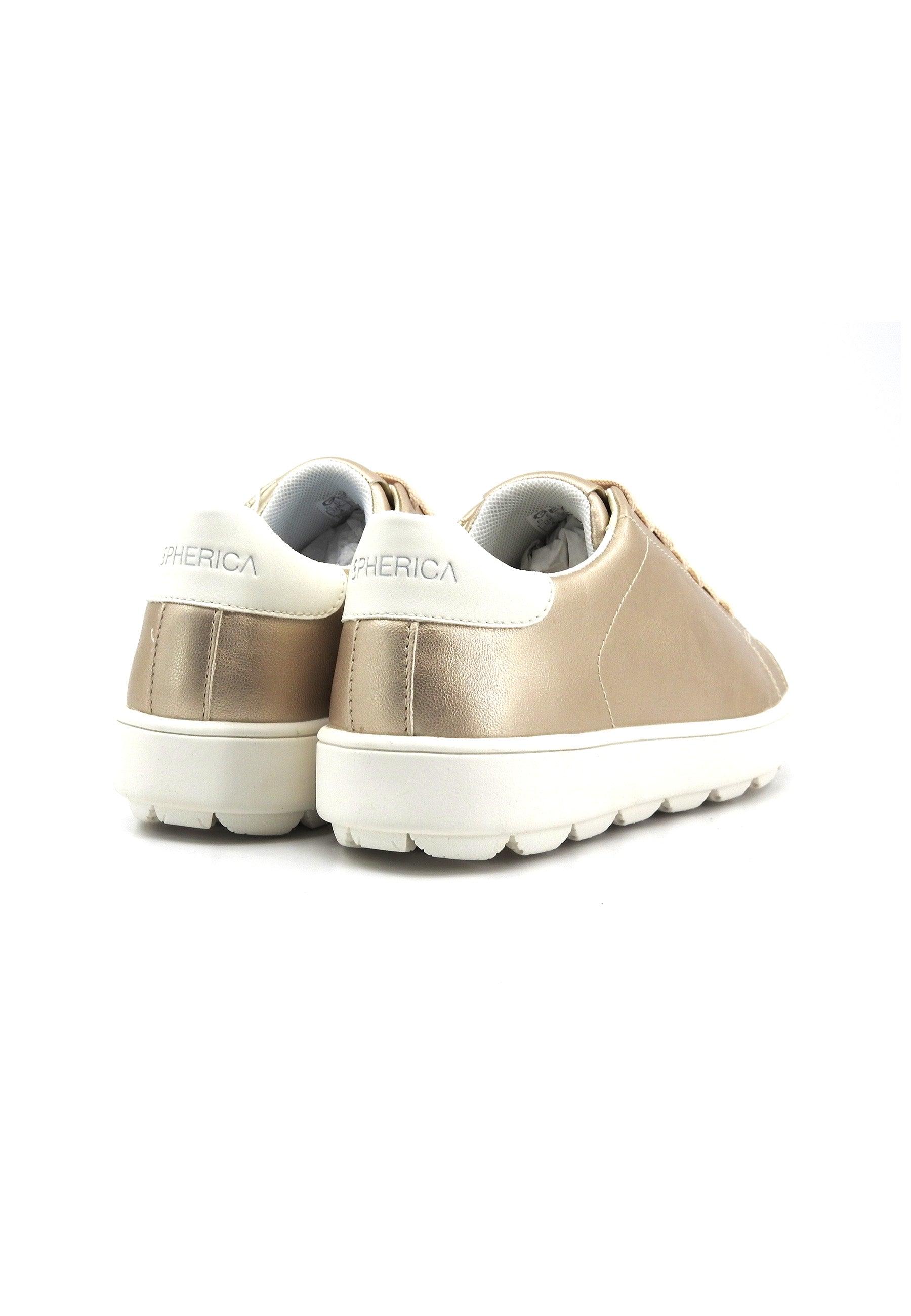 GEOX Spherica Ecub Sneaker Donna Gold Optic White D45WEA0NFBCC2L1R - Sandrini Calzature e Abbigliamento