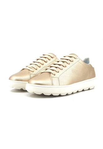 GEOX Spherica Ecub Sneaker Donna Gold Optic White D45WEA0NFBCC2L1R - Sandrini Calzature e Abbigliamento