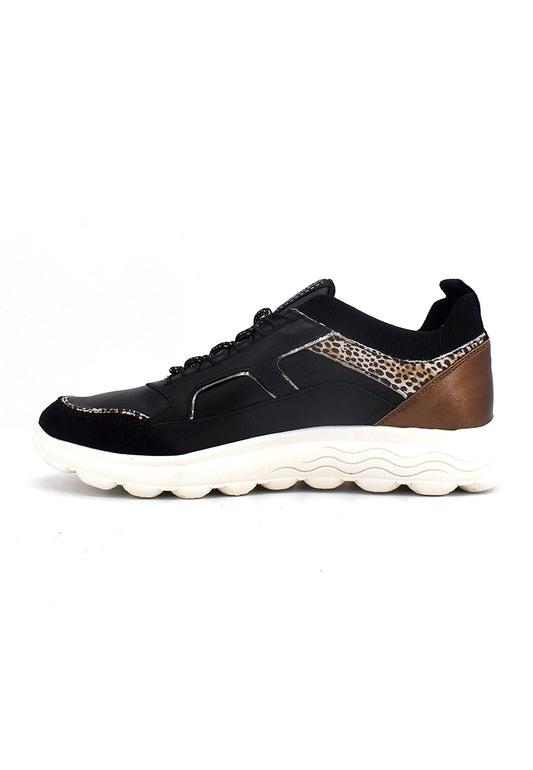 GEOX Spherica Sneaker Donna Black Off White D26NUC00085C9876 - Sandrini Calzature e Abbigliamento