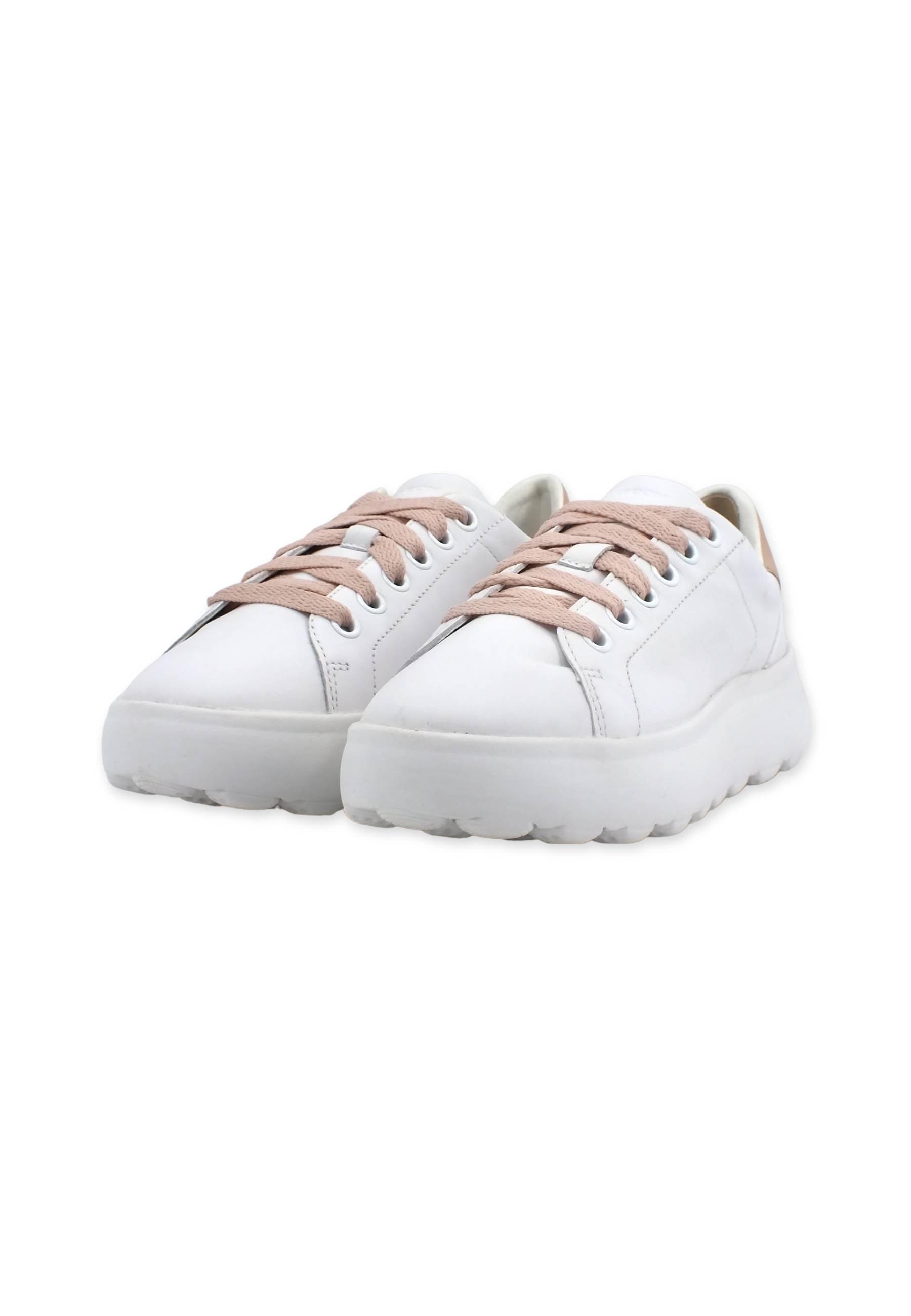 GEOX Spherica Sneaker Donna White Nude D35TCB00085C1Z8Z - Sandrini Calzature e Abbigliamento