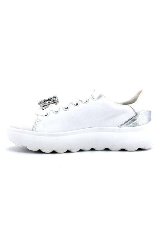 GEOX Spherica Sneaker Donna White Silver D35TCA085YZC0007 - Sandrini Calzature e Abbigliamento