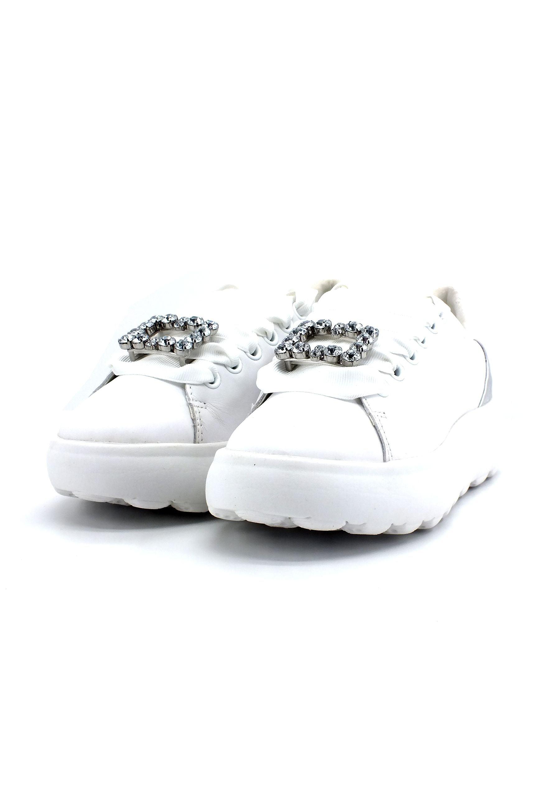 GEOX Spherica Sneaker Donna White Silver D35TCA085YZC0007 - Sandrini Calzature e Abbigliamento