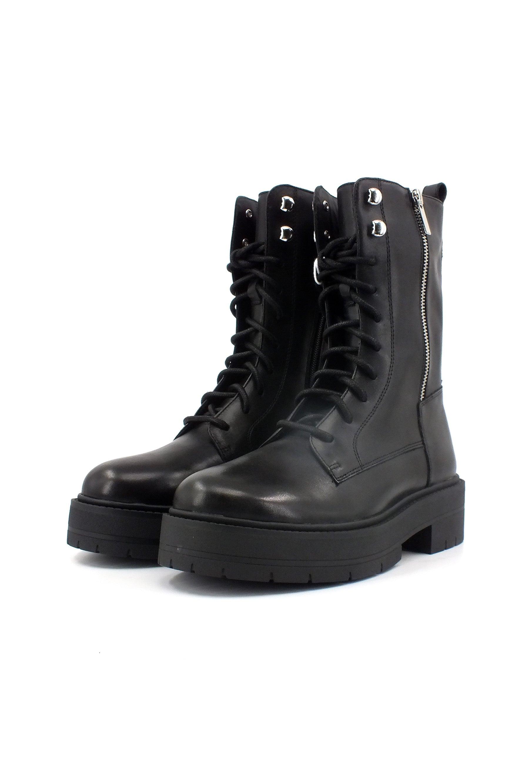 GEOX Spherica Stivaletto Anfibio Donna Black D36VDJ00043C9999 - Sandrini Calzature e Abbigliamento