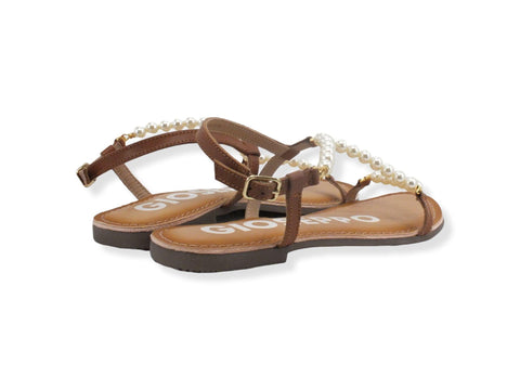GIOSEPPO Arion Sandalo Listini Perle Marrone Tan 95973 - Sandrini Calzature e Abbigliamento