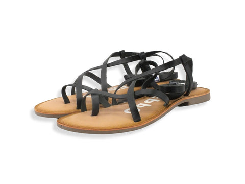 GIOSEPPO Claverack Sandalo Gladiator Infradito Black 58494 - Sandrini Calzature e Abbigliamento