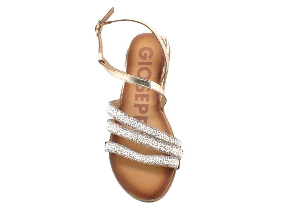 GIOSEPPO Greig Sandalo Strass Gold 59829 - Sandrini Calzature e Abbigliamento