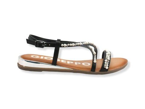 GIOSEPPO Jenne Sandalo Listini Strass Black 65929 - Sandrini Calzature e Abbigliamento
