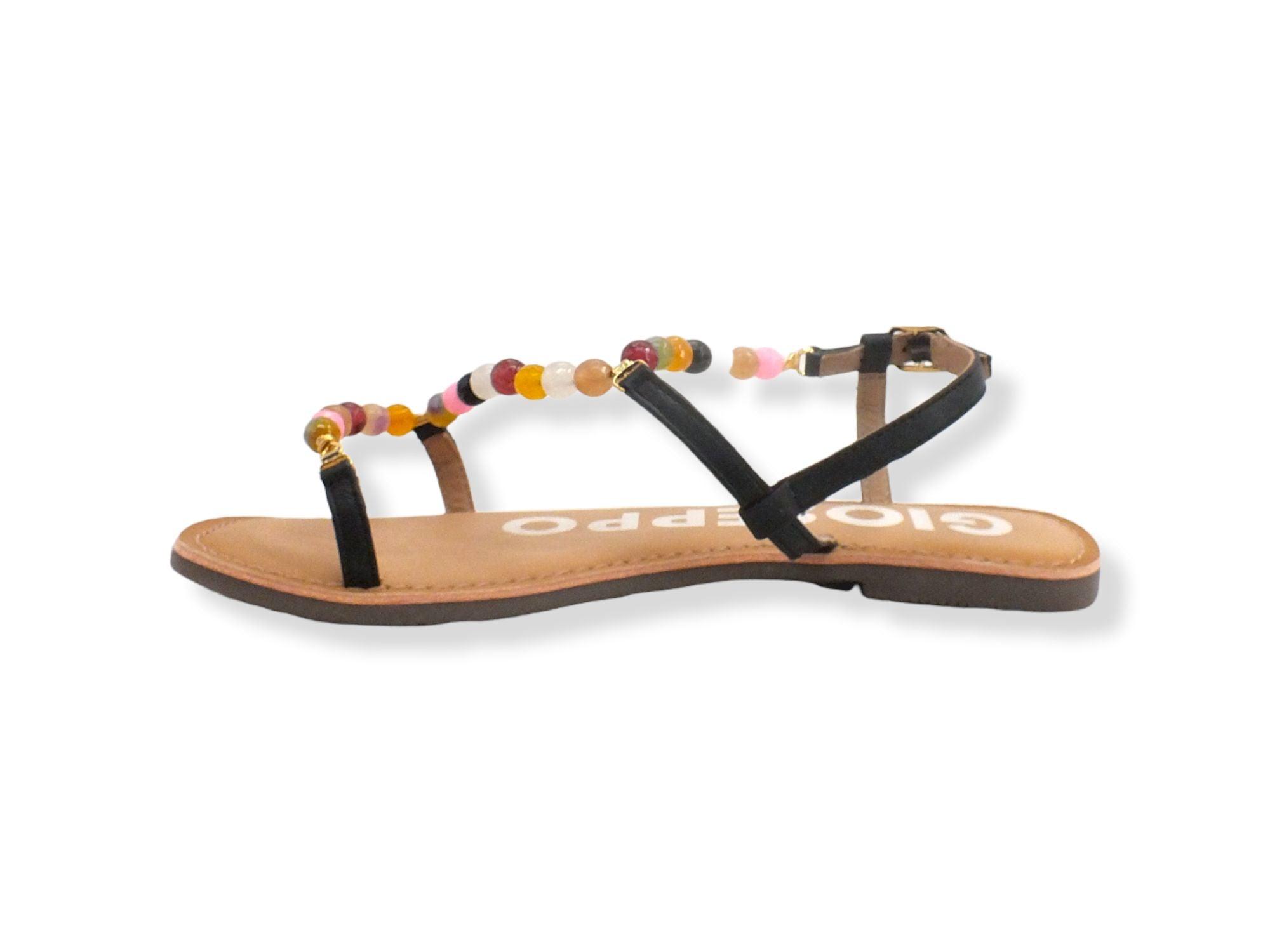 GIOSEPPO Jussara Sandalo Listini Perle Black 65977 - Sandrini Calzature e Abbigliamento