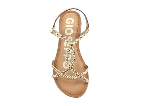 GIOSEPPO Ossian Sandalo Intreccio Gold 59811 - Sandrini Calzature e Abbigliamento