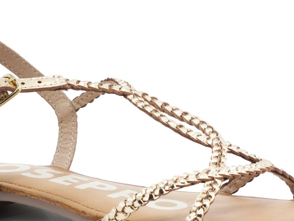 GIOSEPPO Ossian Sandalo Intreccio Gold 59811 - Sandrini Calzature e Abbigliamento