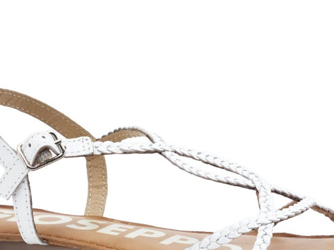 GIOSEPPO Ossian Sandalo Intreccio White 59811 - Sandrini Calzature e Abbigliamento