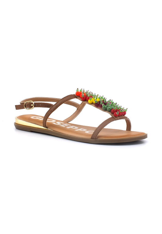 GIOSEPPO Puriscal Sandalo Perle Donna Tan Fantasia 65615 - Sandrini Calzature e Abbigliamento