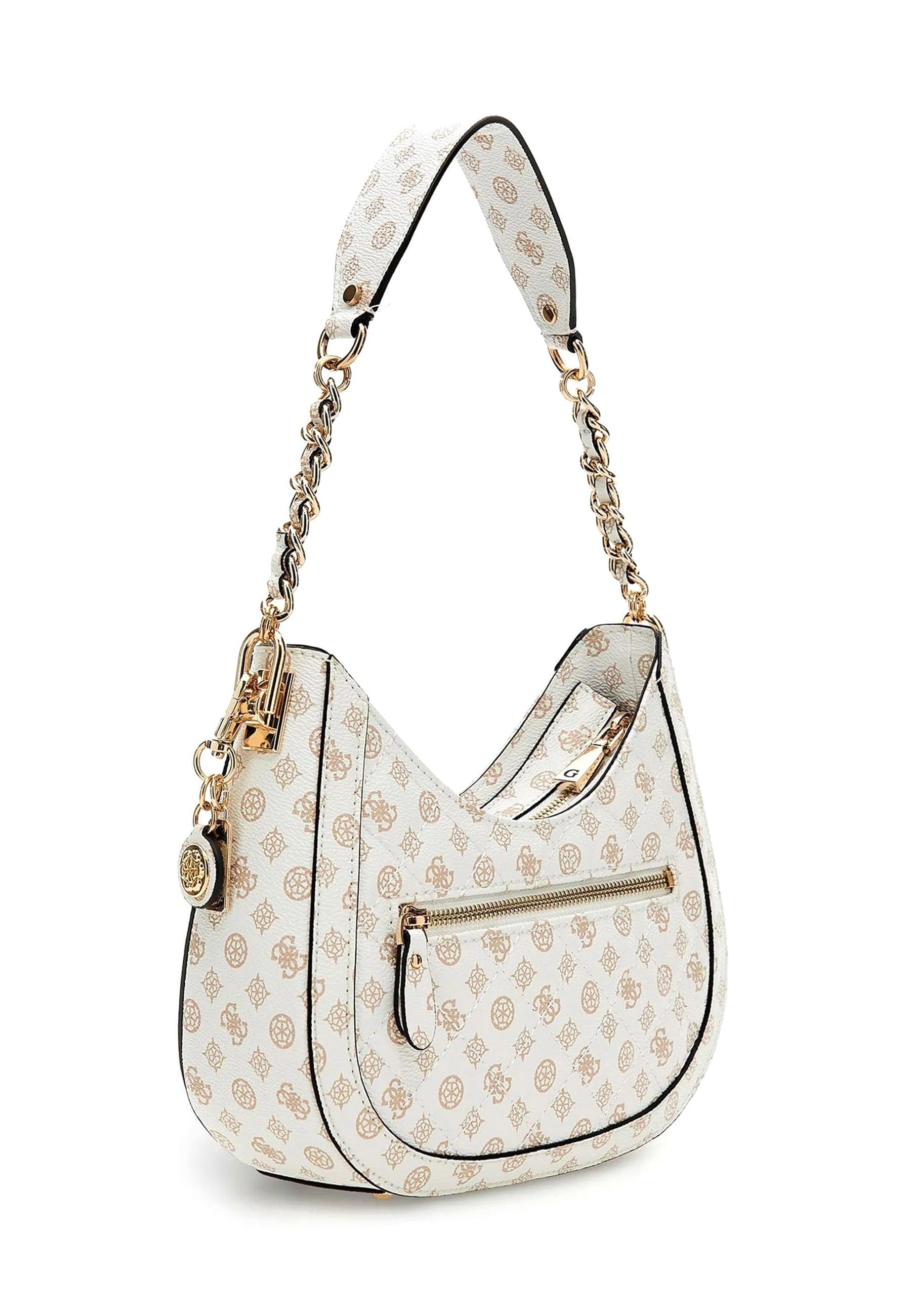 GUESS Abet Borsa Small Hobo White Logo PG855801 - Sandrini Calzature e Abbigliamento