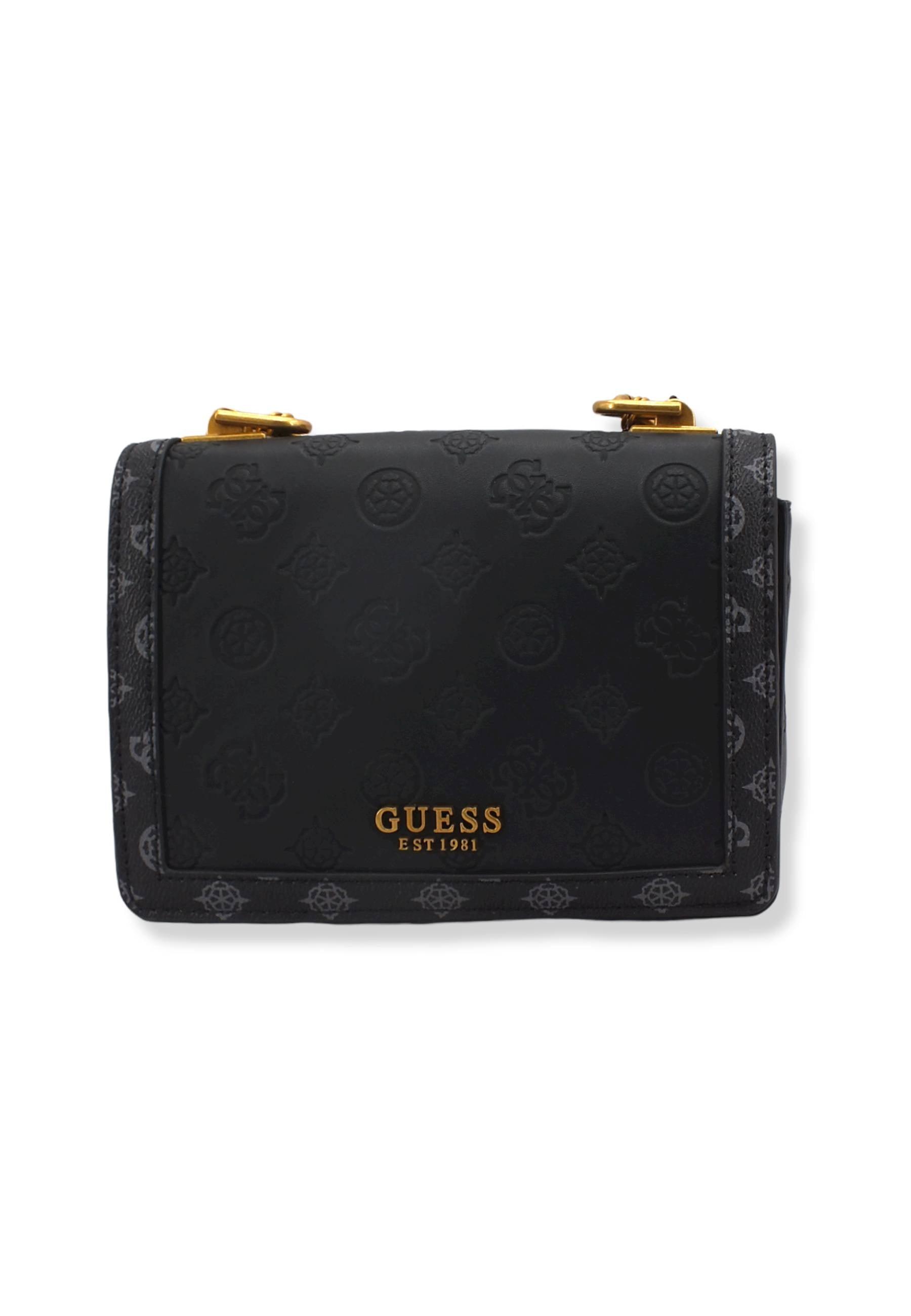 GUESS Abey Crossbody Loghi Borsa Tracolla Donna Black Logo Multi PB855821 - Sandrini Calzature e Abbigliamento