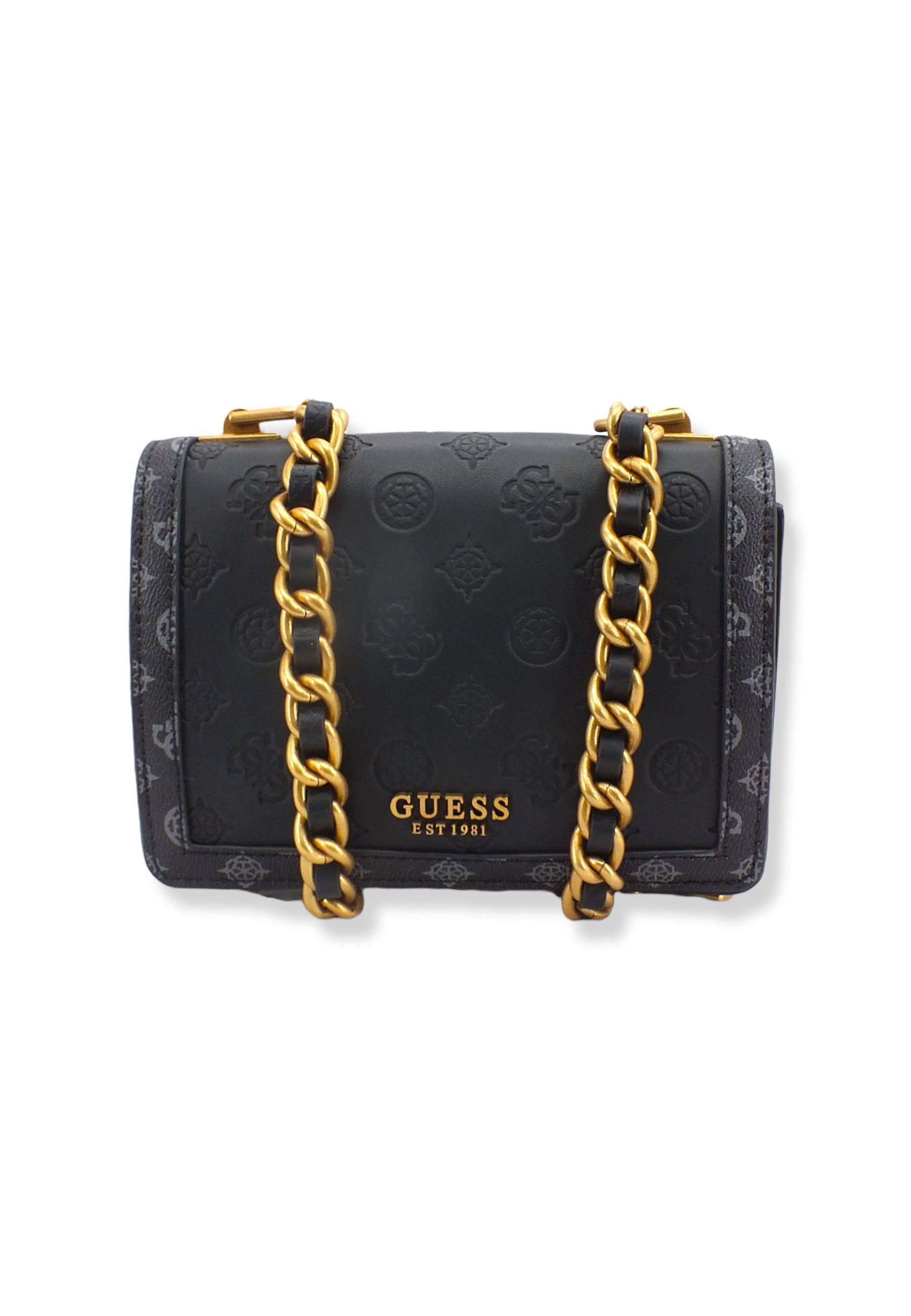 GUESS Abey Crossbody Loghi Borsa Tracolla Donna Black Logo Multi PB855821 - Sandrini Calzature e Abbigliamento