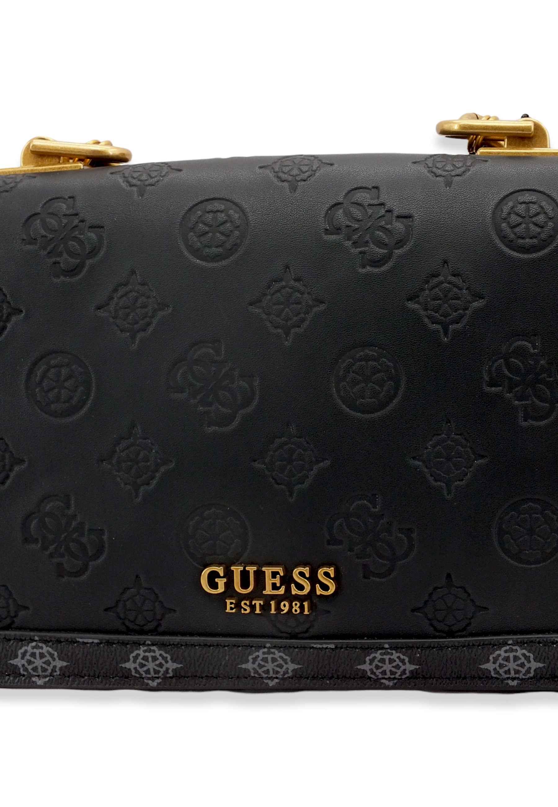 GUESS Abey Crossbody Loghi Borsa Tracolla Donna Black Logo Multi PB855821 - Sandrini Calzature e Abbigliamento