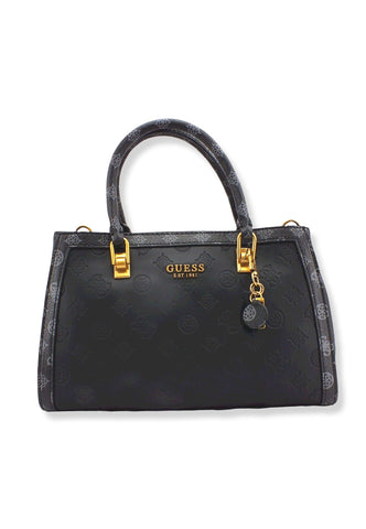 GUESS Abey Satchel Girlfriend Borsa Tracolla Donna Black Logo Multi PB855806 - Sandrini Calzature e Abbigliamento