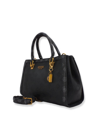 GUESS Abey Satchel Girlfriend Borsa Tracolla Donna Black Logo Multi PB855806 - Sandrini Calzature e Abbigliamento