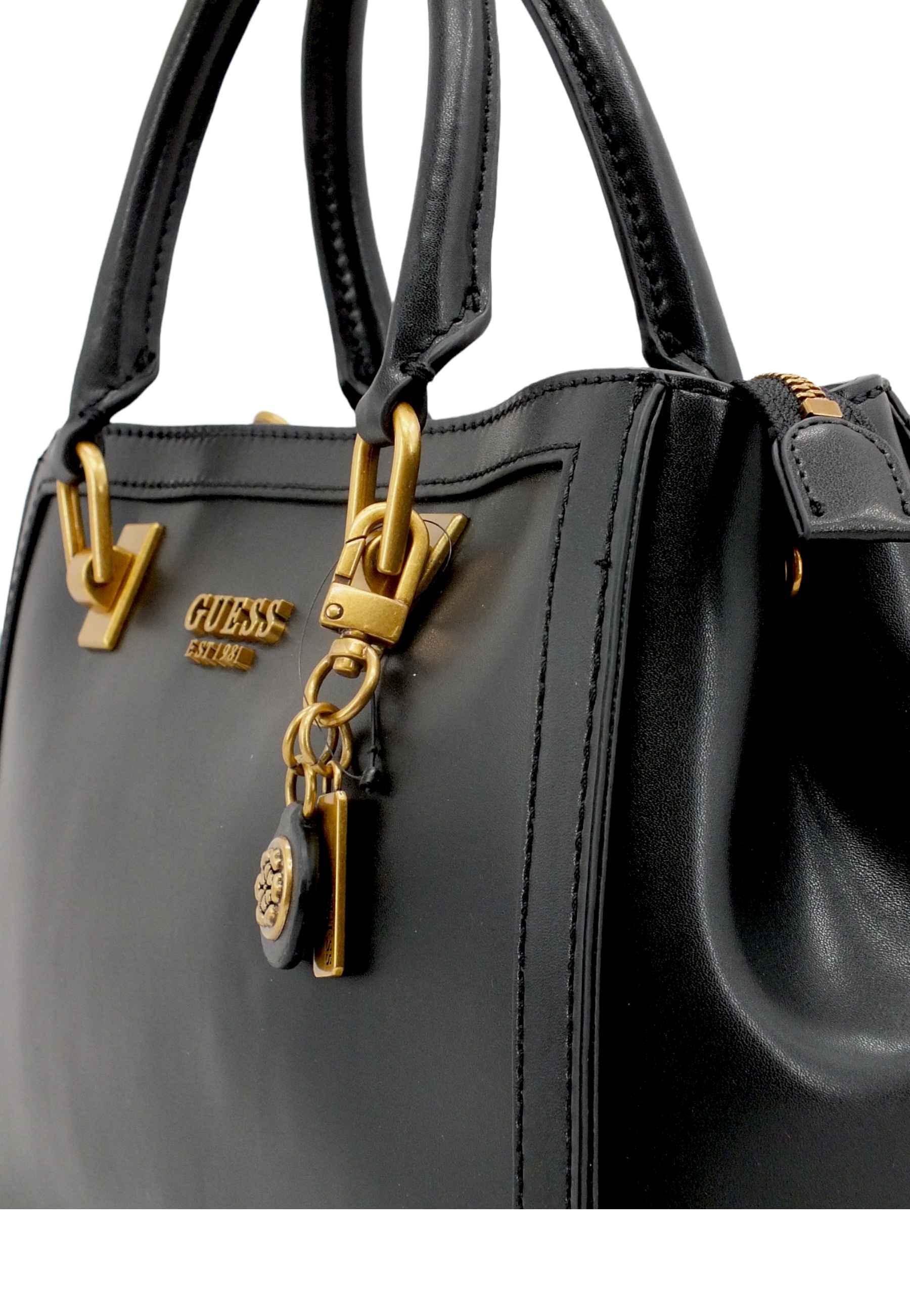 GUESS Abey Satchel Girlfriend Borsa Tracolla Donna Black VB855806 - Sandrini Calzature e Abbigliamento