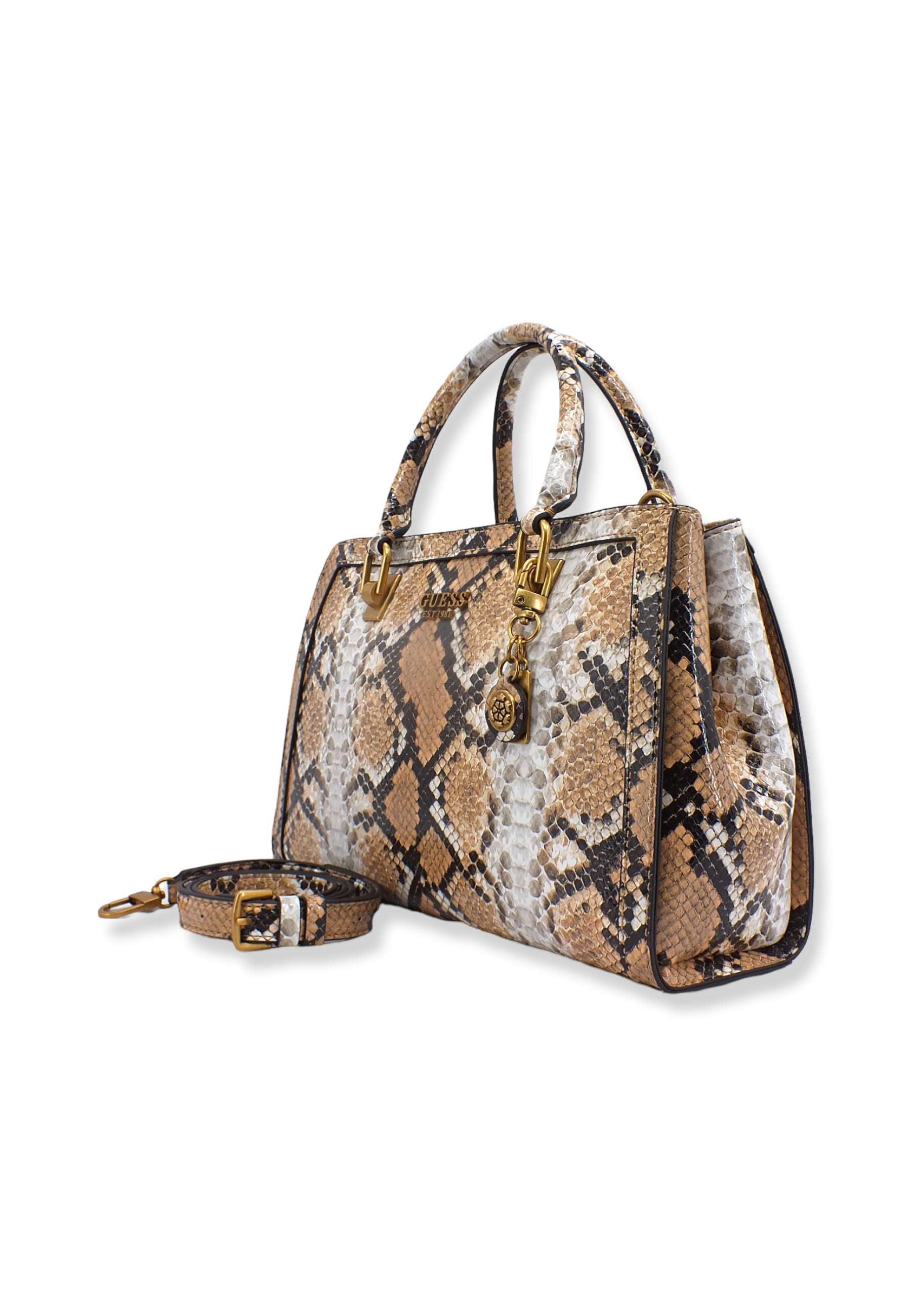 GUESS Abey Stampa Pitone Borsa Tracolla Donna Animalier Natural Python KB855806 - Sandrini Calzature e Abbigliamento