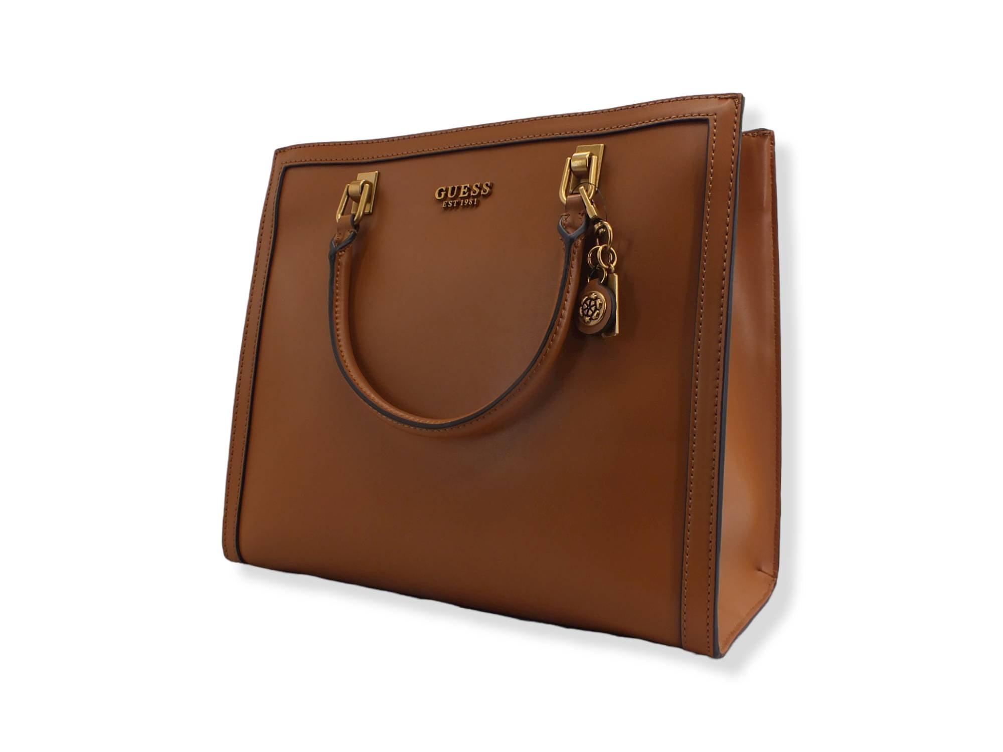 GUESS Abey Tote Elite Borsa Tracolla Marrone Cognac VB855823 - Sandrini Calzature e Abbigliamento
