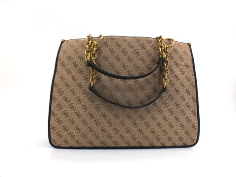 GUESS Aileen Tote Borsa Loghi Printed Black Beige HWAILEP1404 - Sandrini Calzature e Abbigliamento