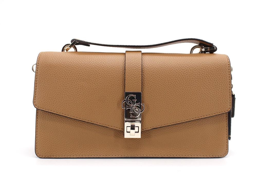 GUESS Albury Flap Borsa Pelle Caramel VG813121 - Sandrini Calzature e Abbigliamento