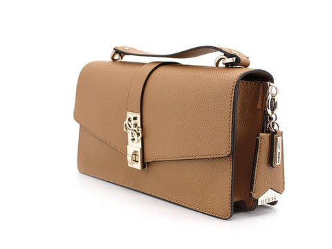 GUESS Albury Flap Borsa Pelle Caramel VG813121 - Sandrini Calzature e Abbigliamento