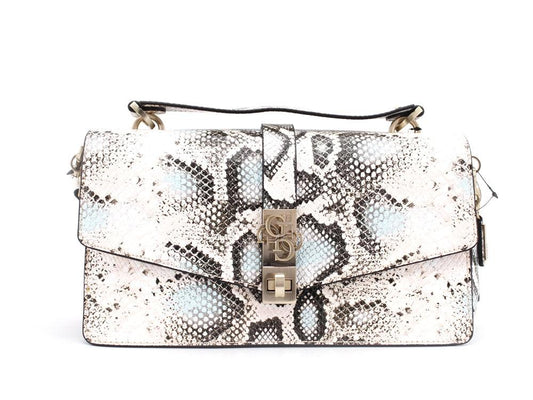 GUESS Albury Flap Borsa Pitonata Coral Python KS813121 - Sandrini Calzature e Abbigliamento