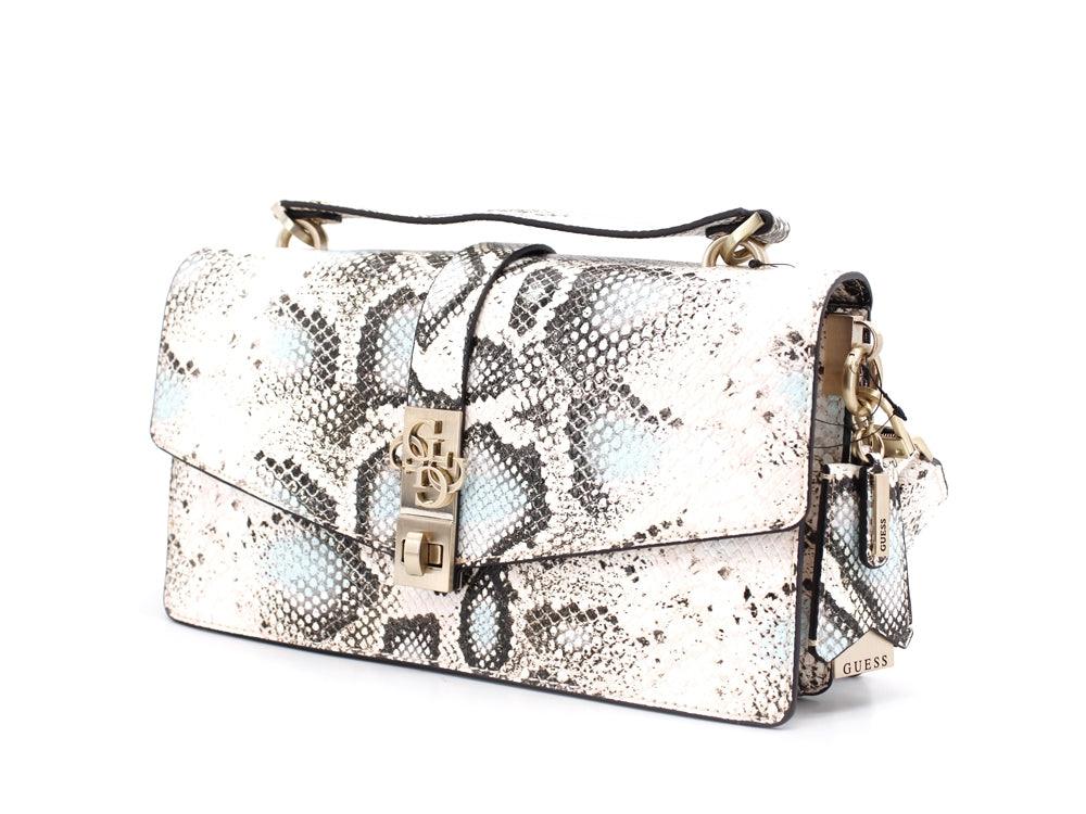 GUESS Albury Flap Borsa Pitonata Coral Python KS813121 - Sandrini Calzature e Abbigliamento