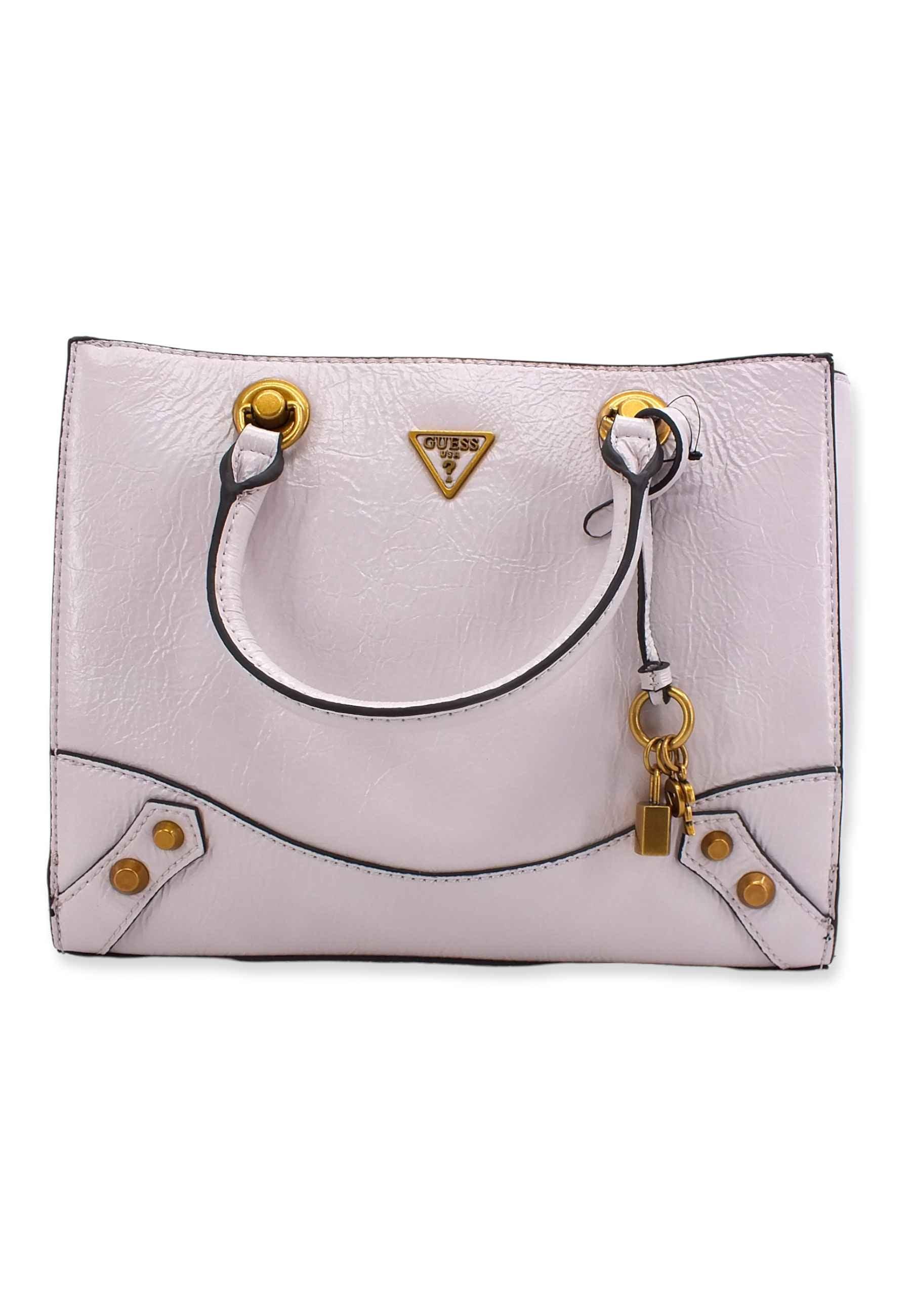 GUESS Amantea Borsa Satchel Donna Bianco Stone XB865006 - Sandrini Calzature e Abbigliamento