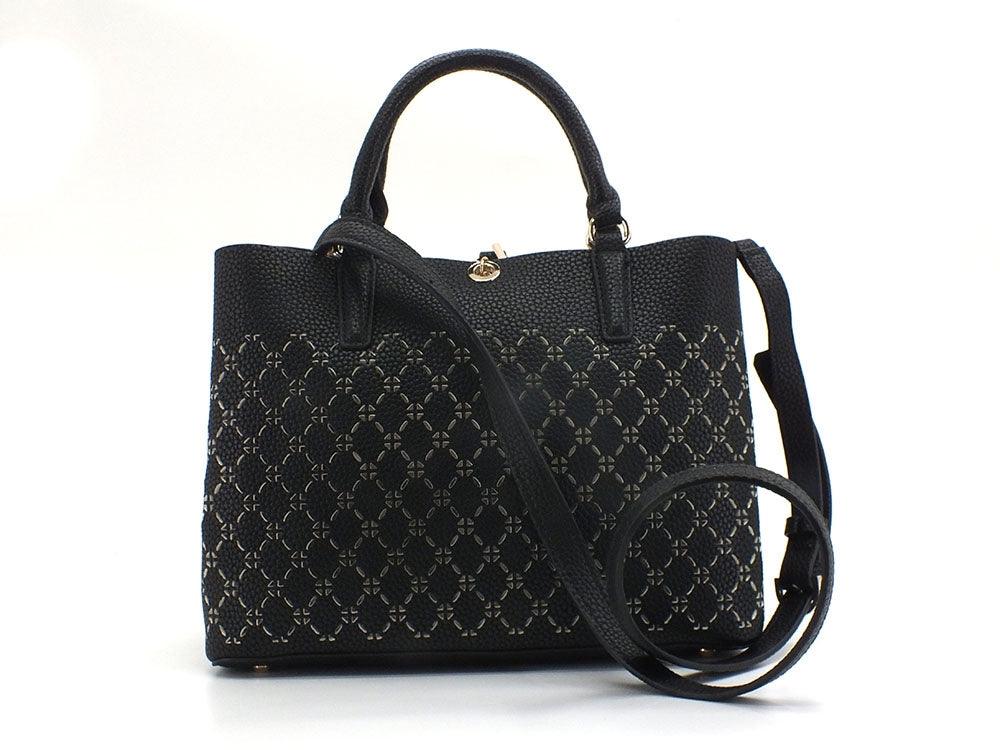 GUESS Amara Satchel Borsa Traforata Black XG849306 - Sandrini Calzature e Abbigliamento