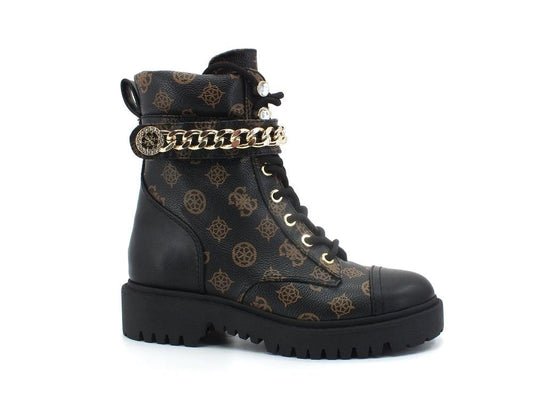 GUESS Anfibio Loghi Catena Brown Ochre FL8ODYFAL10 - Sandrini Calzature e Abbigliamento