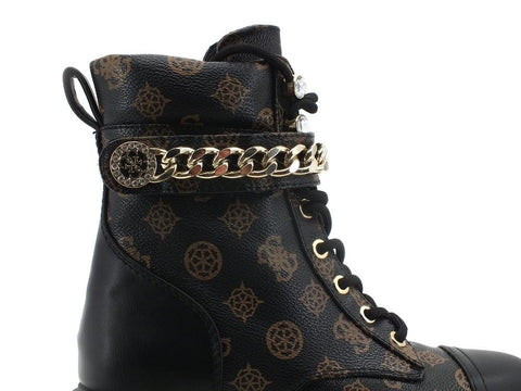 GUESS Anfibio Loghi Catena Brown Ochre FL8ODYFAL10 - Sandrini Calzature e Abbigliamento