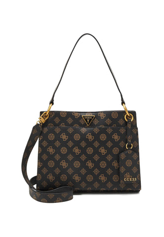 GUESS Basilea Borsa Girlfriend Satchel Mocha Logo PB874106 - Sandrini Calzature e Abbigliamento