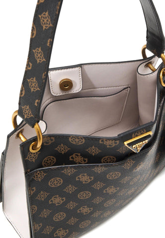 GUESS Basilea Borsa Girlfriend Satchel Mocha Logo PB874106 - Sandrini Calzature e Abbigliamento