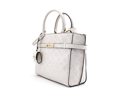 GUESS Bea Satchel Borsa Loghi Stone VS813206 - Sandrini Calzature e Abbigliamento