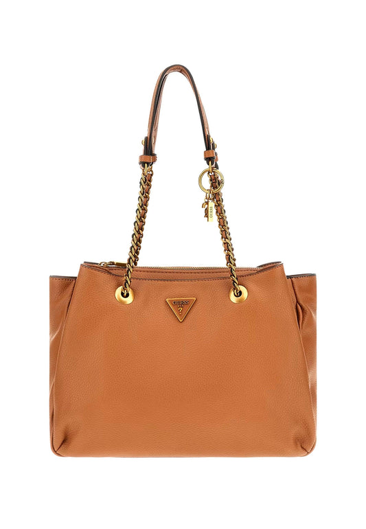 GUESS Becci Borsa Satchel Cognac Marrone VB878209 - Sandrini Calzature e Abbigliamento