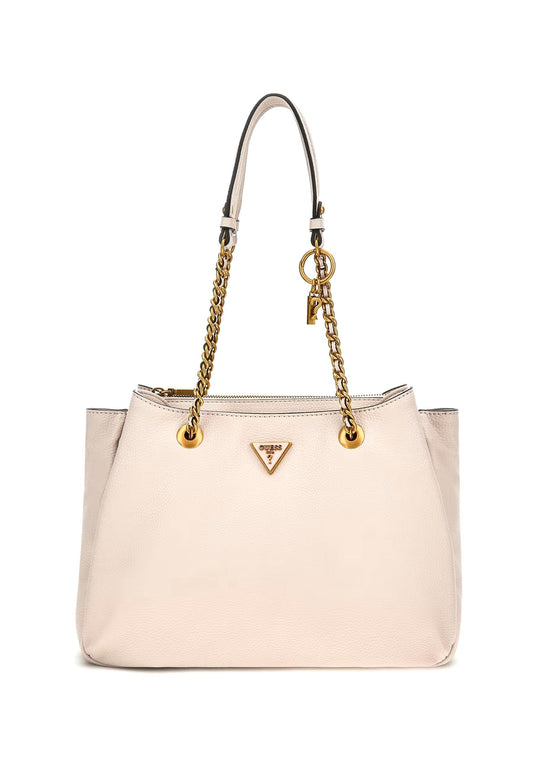 GUESS Becci Borsa Satchel Seashell Bianco VB878209 - Sandrini Calzature e Abbigliamento