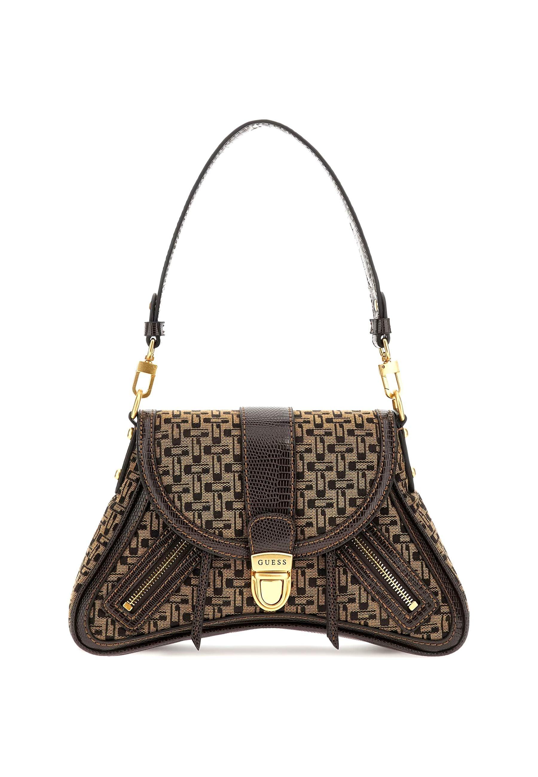 GUESS Belle Vintage Borsa Brown Logo JK896619 - Sandrini Calzature e Abbigliamento