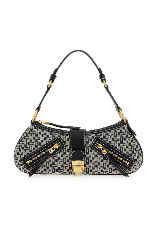 GUESS Belle Vintage Borsa Shoulder Black Logo JA896618 - Sandrini Calzature e Abbigliamento