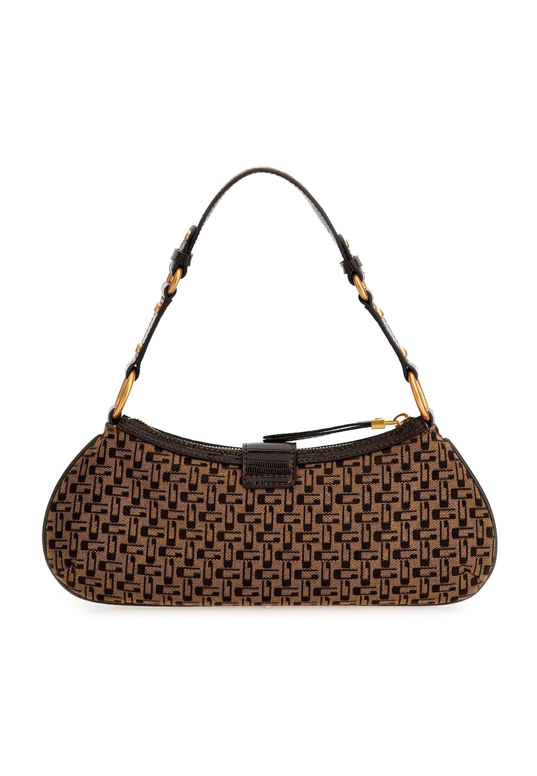 GUESS Belle Vintage Borsa Shoulder Brown Logo JK896618 - Sandrini Calzature e Abbigliamento