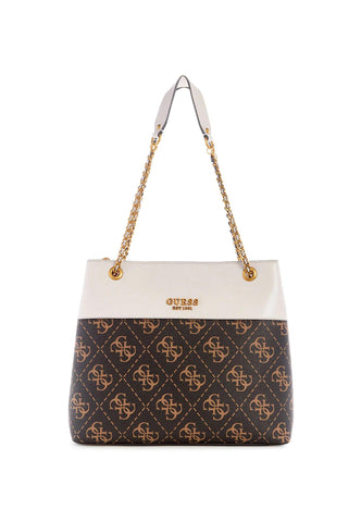 GUESS Berta Borsa Carryall Elite Brown Logo Stone SB868823 - Sandrini Calzature e Abbigliamento